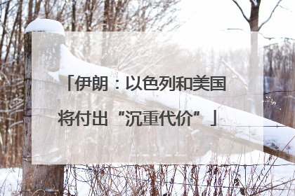 伊朗：以色列和美国将付出“沉重代价”
