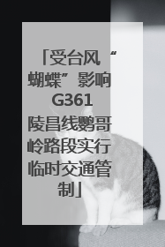 受台风“蝴蝶”影响 G361陵昌线鹦哥岭路段实行临时交通管制