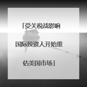 受关税战影响 国际投资人开始重估美国市场