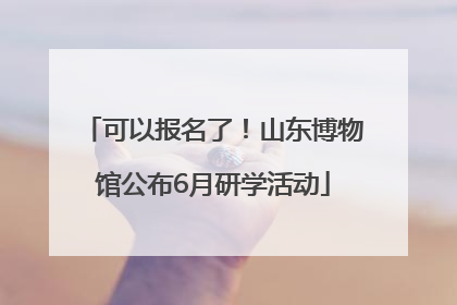 可以报名了！山东博物馆公布6月研学活动