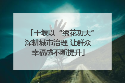 十堰以“绣花功夫”深耕城市治理 让群众幸福感不断提升
