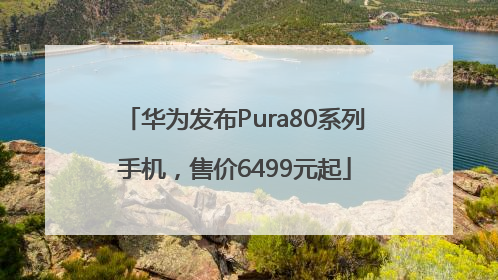华为发布Pura80系列手机，售价6499元起
