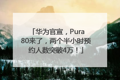 华为官宣，Pura 80来了，两个半小时预约人数突破4万！