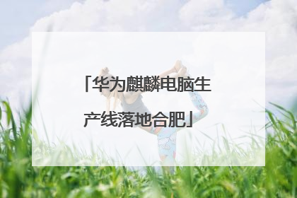 华为麒麟电脑生产线落地合肥