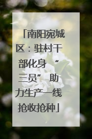 南阳宛城区：驻村干部化身 “三员” 助力生产一线抢收抢种