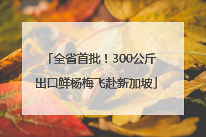全省首批！300公斤出口鲜杨梅飞赴新加坡