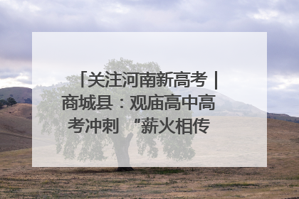关注河南新高考｜商城县：观庙高中高考冲刺 “薪火相传”助力备考