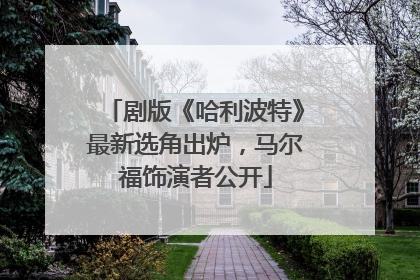 剧版《哈利波特》最新选角出炉，马尔福饰演者公开