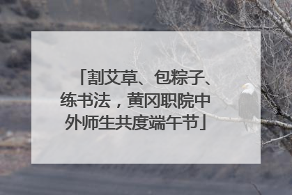 割艾草、包粽子、练书法，黄冈职院中外师生共度端午节