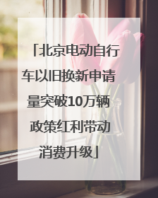 北京电动自行车以旧换新申请量突破10万辆 政策红利带动消费升级
