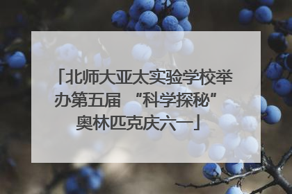 北师大亚太实验学校举办第五届 “科学探秘” 奥林匹克庆六一