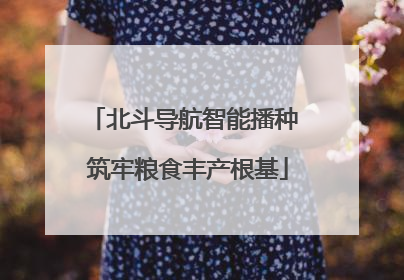 北斗导航智能播种 筑牢粮食丰产根基