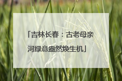 吉林长春：古老母亲河绿意盎然焕生机