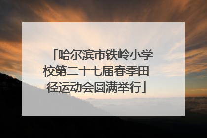 哈尔滨市铁岭小学校第二十七届春季田径运动会圆满举行