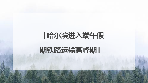 哈尔滨进入端午假期铁路运输高峰期
