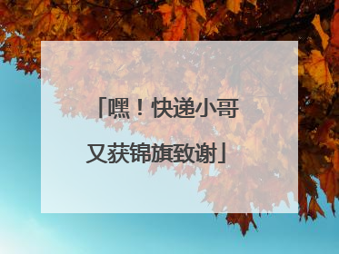 嘿！快递小哥又获锦旗致谢