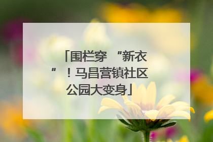 围栏穿 “新衣”！马昌营镇社区公园大变身