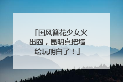 国风簪花少女火出圈，昆明真把墙绘玩明白了！