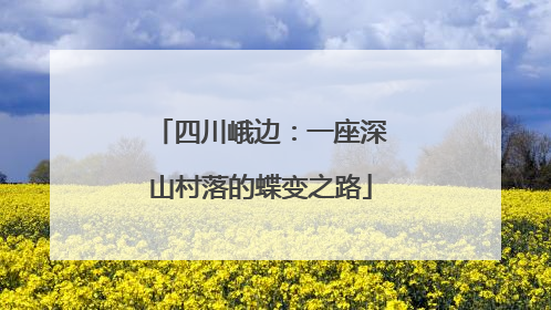 四川峨边：一座深山村落的蝶变之路