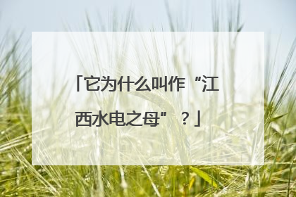 它为什么叫作“江西水电之母”？