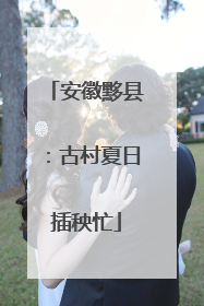 安徽黟县：古村夏日插秧忙
