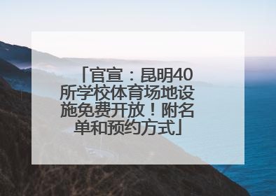 官宣：昆明40所学校体育场地设施免费开放！附名单和预约方式