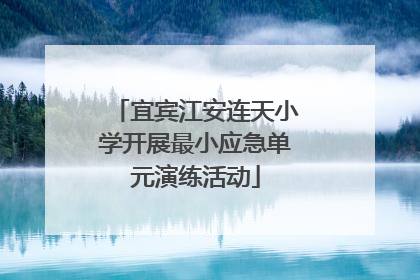 宜宾江安连天小学开展最小应急单元演练活动