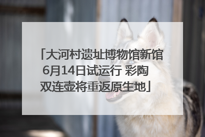 大河村遗址博物馆新馆6月14日试运行 彩陶双连壶将重返原生地