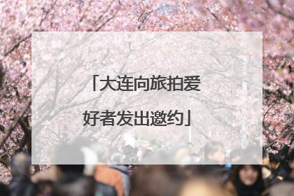 大连向旅拍爱好者发出邀约