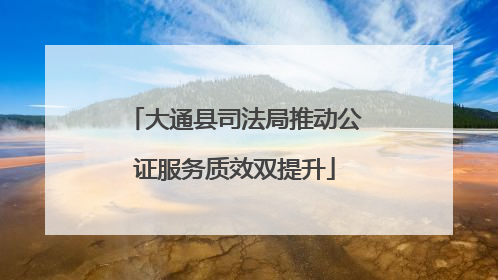 大通县司法局推动公证服务质效双提升