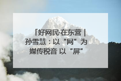 好网民·在东营｜孙雪慧：以“网”为媒传税音 以“屏”为介助发展