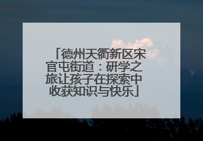 德州天衢新区宋官屯街道：研学之旅让孩子在探索中收获知识与快乐
