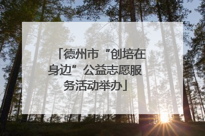 德州市“创培在身边”公益志愿服务活动举办