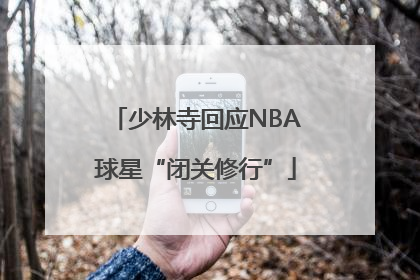 少林寺回应NBA球星“闭关修行”