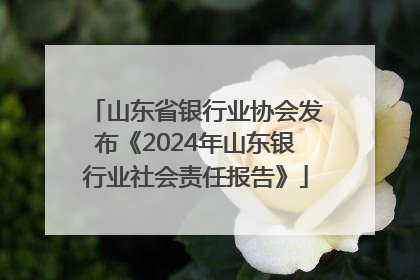 山东省银行业协会发布《2024年山东银行业社会责任报告》