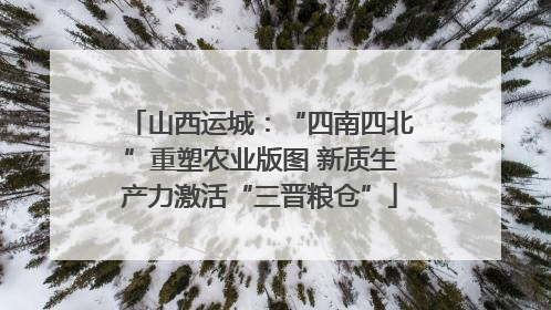 山西运城：“四南四北”重塑农业版图 新质生产力激活“三晋粮仓”