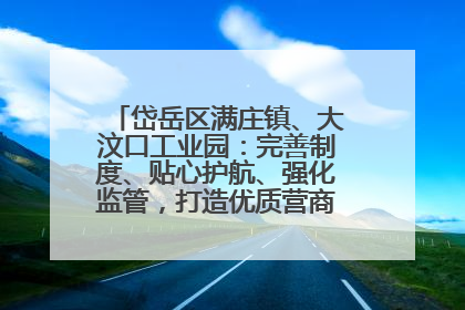 岱岳区满庄镇、大汶口工业园：完善制度、贴心护航、强化监管，打造优质营商“强磁场”