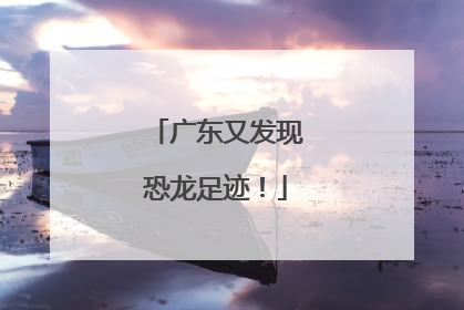 广东又发现恐龙足迹！