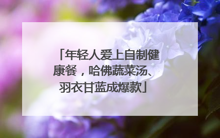 年轻人爱上自制健康餐，哈佛蔬菜汤、羽衣甘蓝成爆款