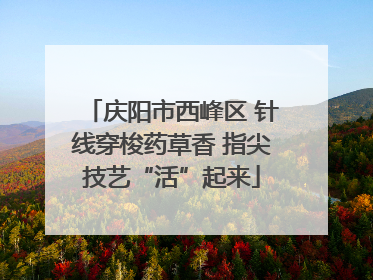 庆阳市西峰区 针线穿梭药草香 指尖技艺“活”起来