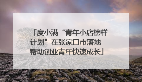度小满“青年小店榜样计划”在张家口市落地 帮助创业青年快速成长