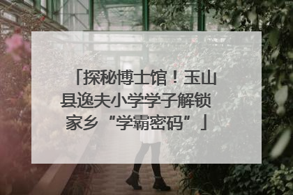 探秘博士馆！玉山县逸夫小学学子解锁家乡“学霸密码”