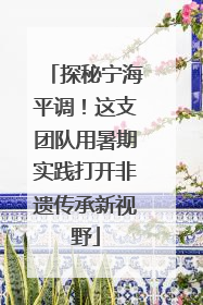 探秘宁海平调！这支团队用暑期实践打开非遗传承新视野