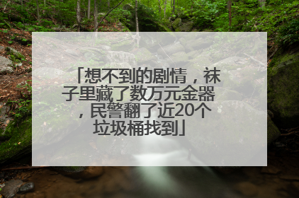 想不到的剧情，袜子里藏了数万元金器，民警翻了近20个垃圾桶找到