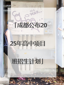 成都公布2025年高中项目班招生计划