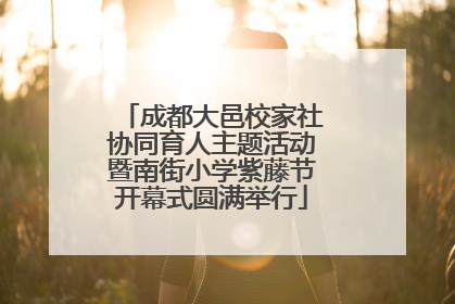 成都大邑校家社协同育人主题活动暨南街小学紫藤节开幕式圆满举行
