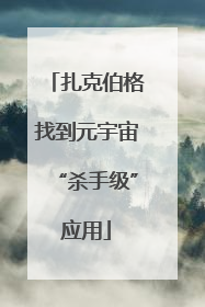 扎克伯格找到元宇宙“杀手级”应用