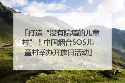 打造“没有院墙的儿童村”！中国烟台SOS儿童村举办开放日活动