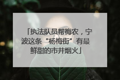 执法队员帮梅农，宁波这条“杨梅街”有最鲜甜的市井烟火
