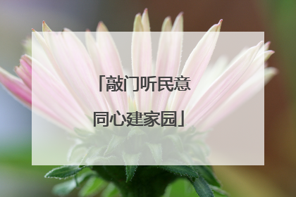 敲门听民意 同心建家园